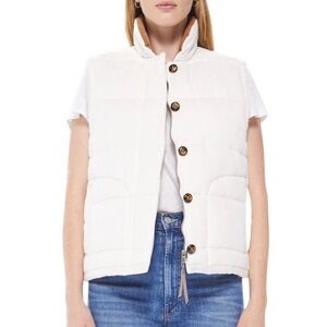 Xirena Ivory Vine Reversible Hunter Puffer Vest